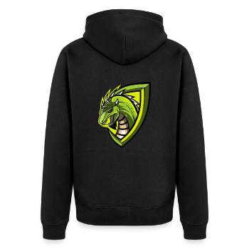 Dragon Logo - Veste à capuche bio Premium Unisexe - noir - Dos - Nico (187cm)