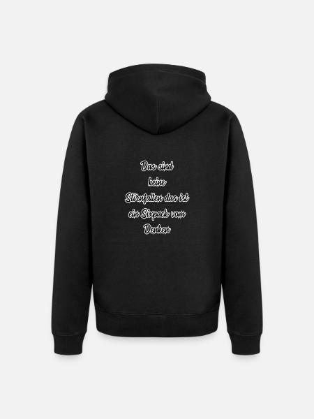 Witzige lustige Sprüche - Unisex Premium Bio Zip Hoodie - Schwarz