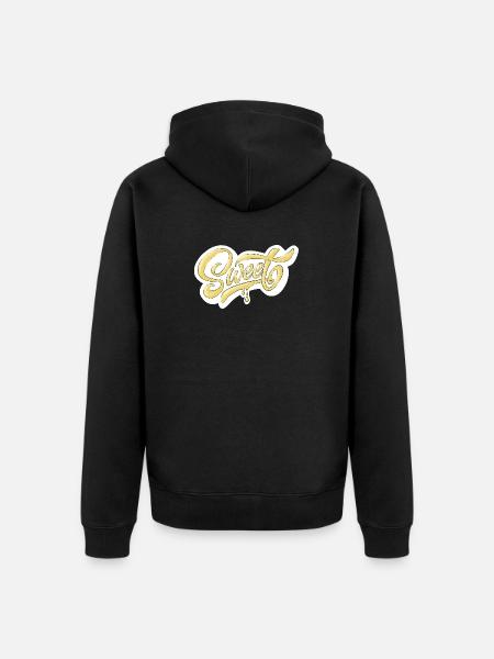 Sweet Script Typography Design - Unisex Premium Organic Zip Hoodie - black