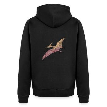 PTÉRODACTYLE géométrique - Veste à capuche bio Premium Unisexe - noir - Dos - Nico (187cm)