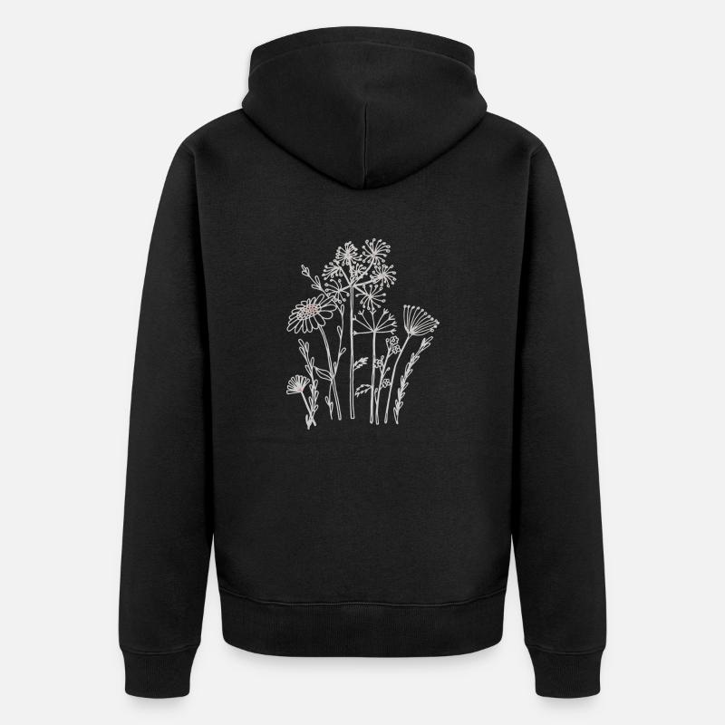 Fleurs séchées - Veste à capuche bio Premium Unisexe - noir