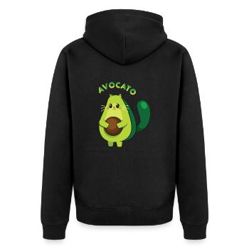 Avocato Cats T-Shirt - Original - Veste à capuche bio Premium Unisexe - noir - Dos - Nico (187cm)