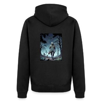 zombie monstre sombre horreur effrayant Halloween effrayant - Veste à capuche bio Premium Unisexe - noir - Dos - Nico (187cm)
