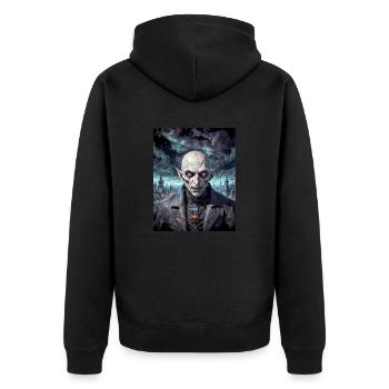 vampire Nosferatu monstre sombre horreur effrayant - Veste à capuche bio Premium Unisexe - noir - Dos - Nico (187cm)