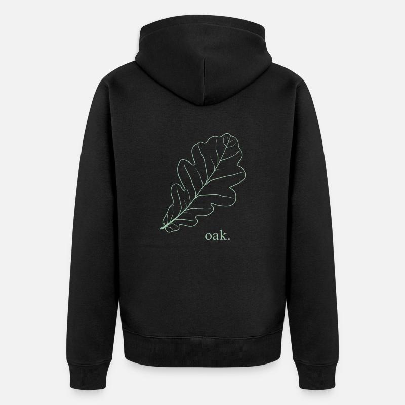 Chêne. - Veste à capuche bio Premium Unisexe - noir