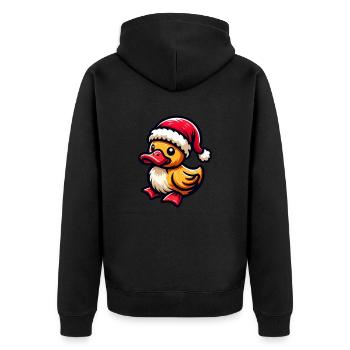 Noël Canard Sucré - Veste à capuche bio Premium Unisexe - noir - Dos - Nico (187cm)