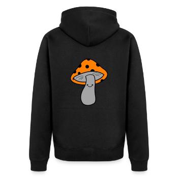 Pilz Champignon - Veste à capuche bio Premium Unisexe - noir - Dos - Nico (187cm)
