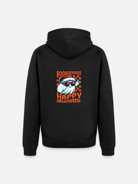 Boohoohoo Happy Halloween - Unisex Premium Bio Zip Hoodie - Schwarz