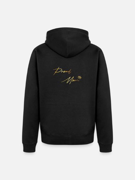 Proud Mom - Unisex Premium Organic Zip Hoodie - black