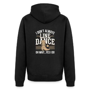 Dancing with passion - Unisex Premium Organic Zip Hoodie - black - Back - Nico (187cm)