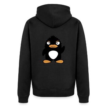 Evil Eye Pingouin Pôle Sud Zoo Animal Vilain Oiseau - Veste à capuche bio Premium Unisexe - noir - Dos - Nico (187cm)