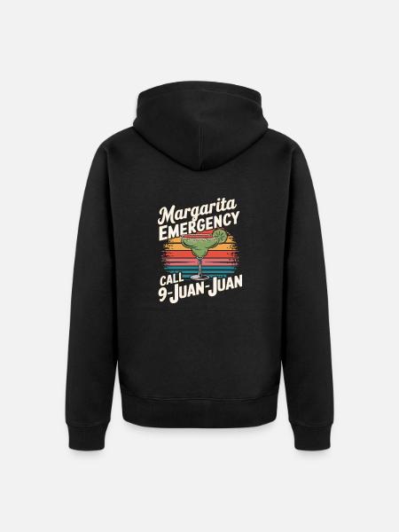 Fun cocktail saying - Unisex Premium Organic Zip Hoodie - black