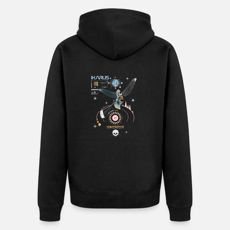 Kitesurfeur BigAir Ikarus - Veste à capuche bio Premium Unisexe - noir
