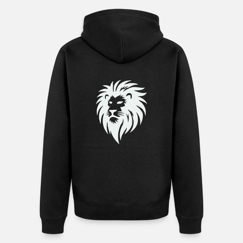 lion - Veste à capuche bio Premium Unisexe - noir