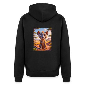Animaux africains super mignons – Harpie - Veste à capuche bio Premium Unisexe - noir - Dos - Nico (187cm)