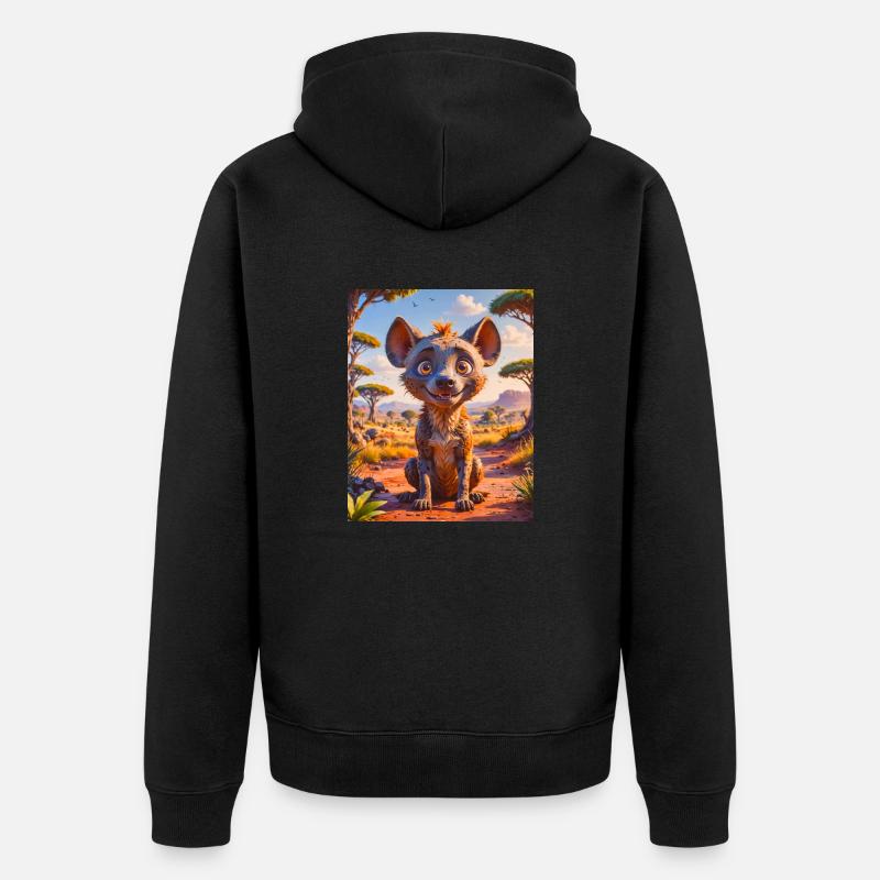 Animaux africains super mignons – Harpie - Veste à capuche bio Premium Unisexe - noir