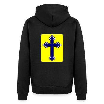 Symbole de la croix - Veste à capuche bio Premium Unisexe - noir - Dos - Nico (187cm)