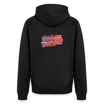 Gambling Fan Are You Ready To Casino - Unisex Premium Bio Zip Hoodie - Schwarz - Hinten - Nico (187cm)