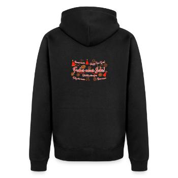 Celebrate New Year's Eve Happy New Year multilingual - Unisex Premium Organic Zip Hoodie - black - Back - Nico (187cm)