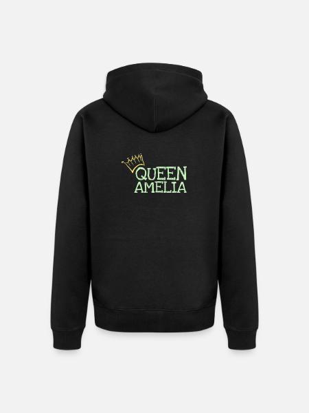Amelia - Unisex Premium Bio Zip Hoodie - Schwarz