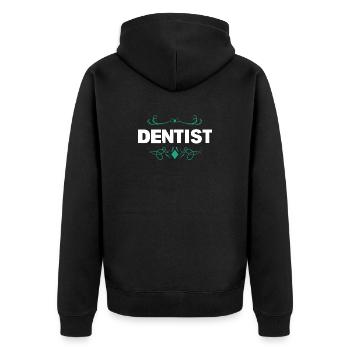 dentiste - Veste à capuche bio Premium Unisexe - noir - Dos - Nico (187cm)