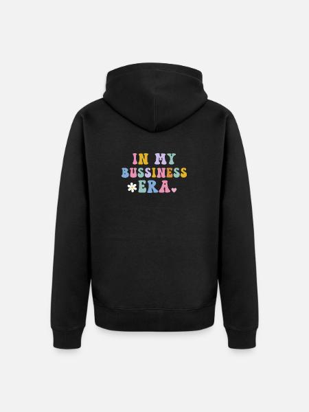 In meiner Geschäfts-Ära Unternehmer - Unisex Premium Bio Zip Hoodie - Schwarz
