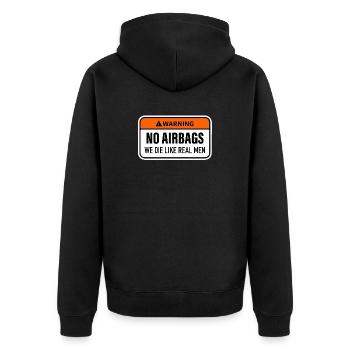 Dirt Bike Dirtfather Funny Biker Motocross moter - Unisex Premium Organic Zip Hoodie - black - Back - Nico (187cm)