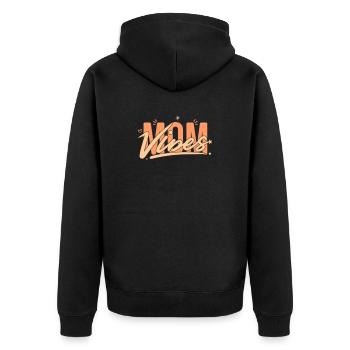 Own Your Mom Vibes: Ein Geschenk, das es wert ist, gegeben zu werden - Unisex Premium Bio Zip Hoodie - Schwarz - Hinten - Nico (187cm)