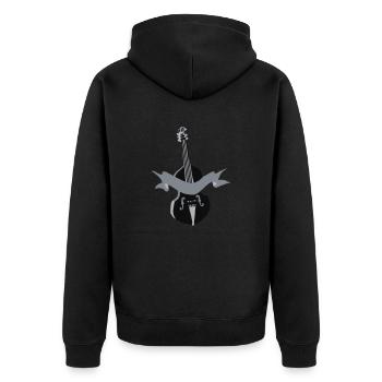 Je suis le bassiste! - Veste à capuche bio Premium Unisexe - noir - Dos - Nico (187cm)