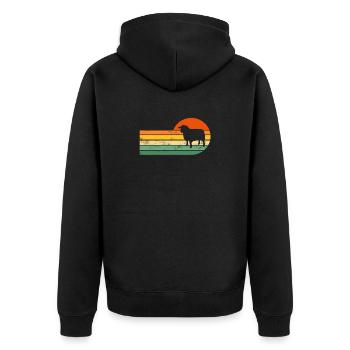 Sheep sheep - Unisex Premium Organic Zip Hoodie - black - Back - Nico (187cm)