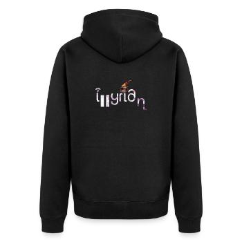 Illyrian - Unisex Premium Bio Zip Hoodie - Schwarz - Hinten - Nico (187cm)