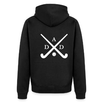 hockey sur gazon hockey sur gazon hockey sur gazon-papa joueurs de hockey - Veste à capuche bio Premium Unisexe - noir - Dos - Nico (187cm)