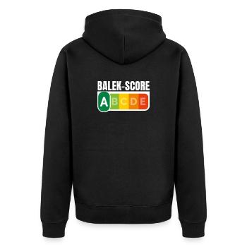 BALEK-SCORE - Humour noir - Veste à capuche bio Premium Unisexe - noir - Dos - Nico (187cm)