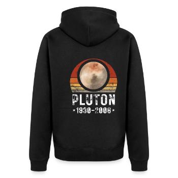 Pluton 1930 2006 Vintage Sunset Science - Veste à capuche bio Premium Unisexe - noir - Dos - Nico (187cm)