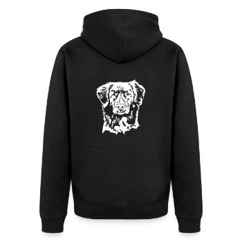 Nouvelle-Écosse Canard à péage Retriever Portrait Chiens - Veste à capuche bio Premium Unisexe - noir - Dos - Nico (187cm)
