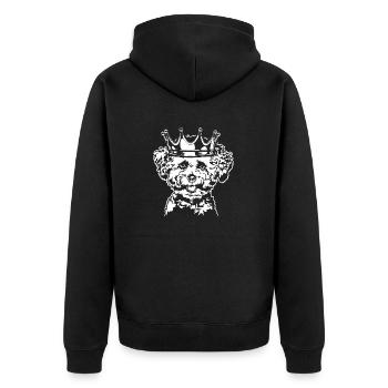 Bichon Frise Crown Dogs Dog Wilsigns - Veste à capuche bio Premium Unisexe - noir - Dos - Nico (187cm)
