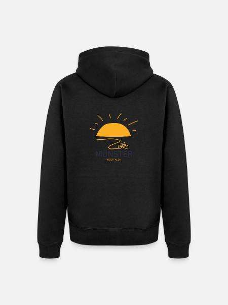 Münster Westphalia Bicycle - Unisex Premium Organic Zip Hoodie - black