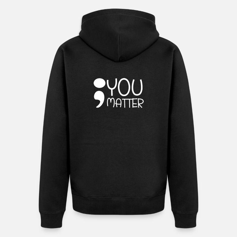 Vous comptez - Veste à capuche bio Premium Unisexe - noir