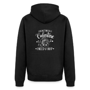 Schnauzer géant Saint-Valentin chiens chien Wilsigns - Veste à capuche bio Premium Unisexe - noir - Dos - Nico (187cm)