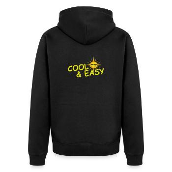 COOL ET FACILE - Veste à capuche bio Premium Unisexe - noir - Dos - Nico (187cm)