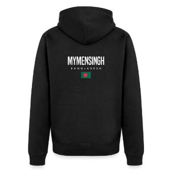 Mymensingh Bangladesh - Veste à capuche bio Premium Unisexe - noir - Dos - Nico (187cm)
