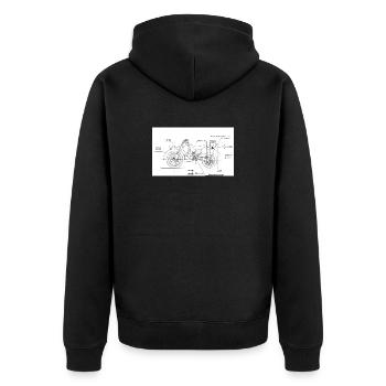 Plan moto : Chopper personnalisé - Veste à capuche bio Premium Unisexe - noir - Dos - Nico (187cm)
