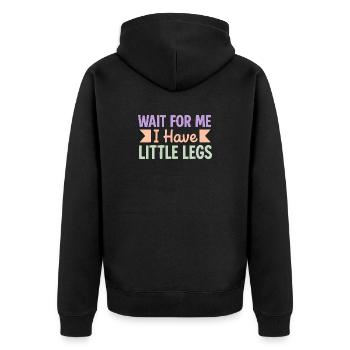 Cute Saying Humor Meme Funny Gift Idea - Unisex Premium Organic Zip Hoodie - black - Back - Nico (187cm)