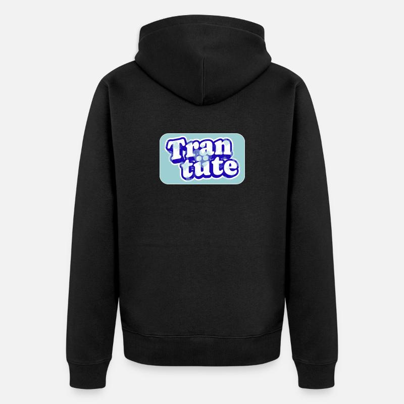 Echte Trantüte im Dienst - Unisex Premium Bio Zip Hoodie - Schwarz