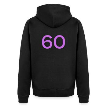 60 - Veste à capuche bio Premium Unisexe - noir - Dos - Nico (187cm)