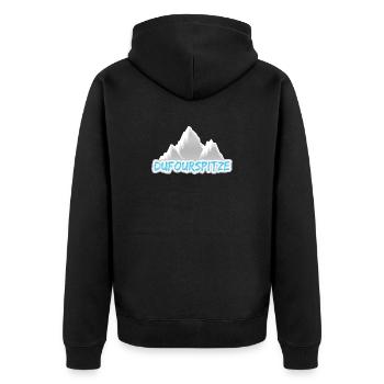 Hiking Dufourspitze - Unisex Premium Organic Zip Hoodie - black - Back - Nico (187cm)