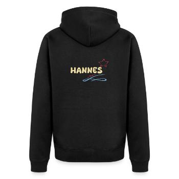 Avec Hannes - Veste à capuche bio Premium Unisexe - noir - Dos - Nico (187cm)