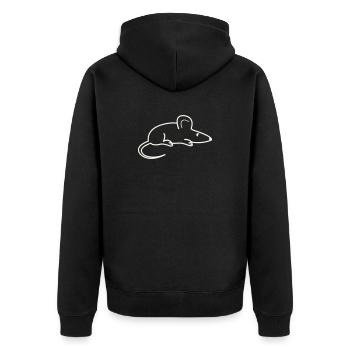 animal souris - Veste à capuche bio Premium Unisexe - noir - Dos - Nico (187cm)