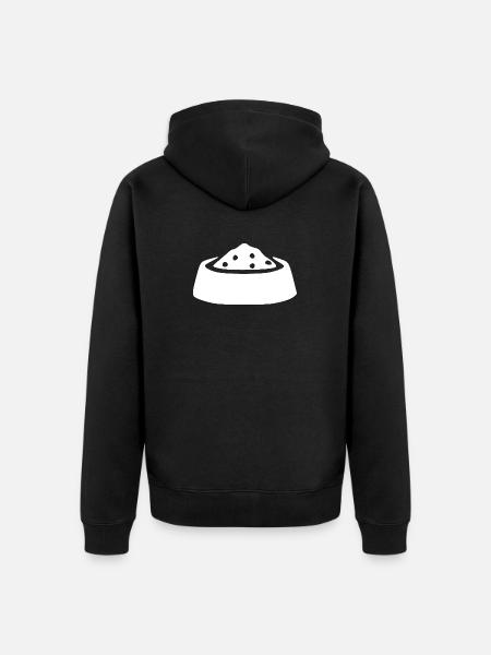 Bowl Pet Gift - Unisex Premium Organic Zip Hoodie - black