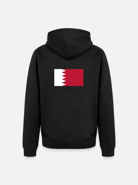 Qatar Flag Flag - Unisex Premium Organic Zip Hoodie - black